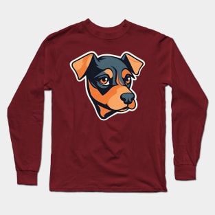 Cartoon mini pin dog Long Sleeve T-Shirt